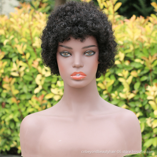 Short Brazil Hair Curly Pixie Cut Wig Human Hair Pre Bob Wigs Kinky Curl Human Hair machine made Wigs